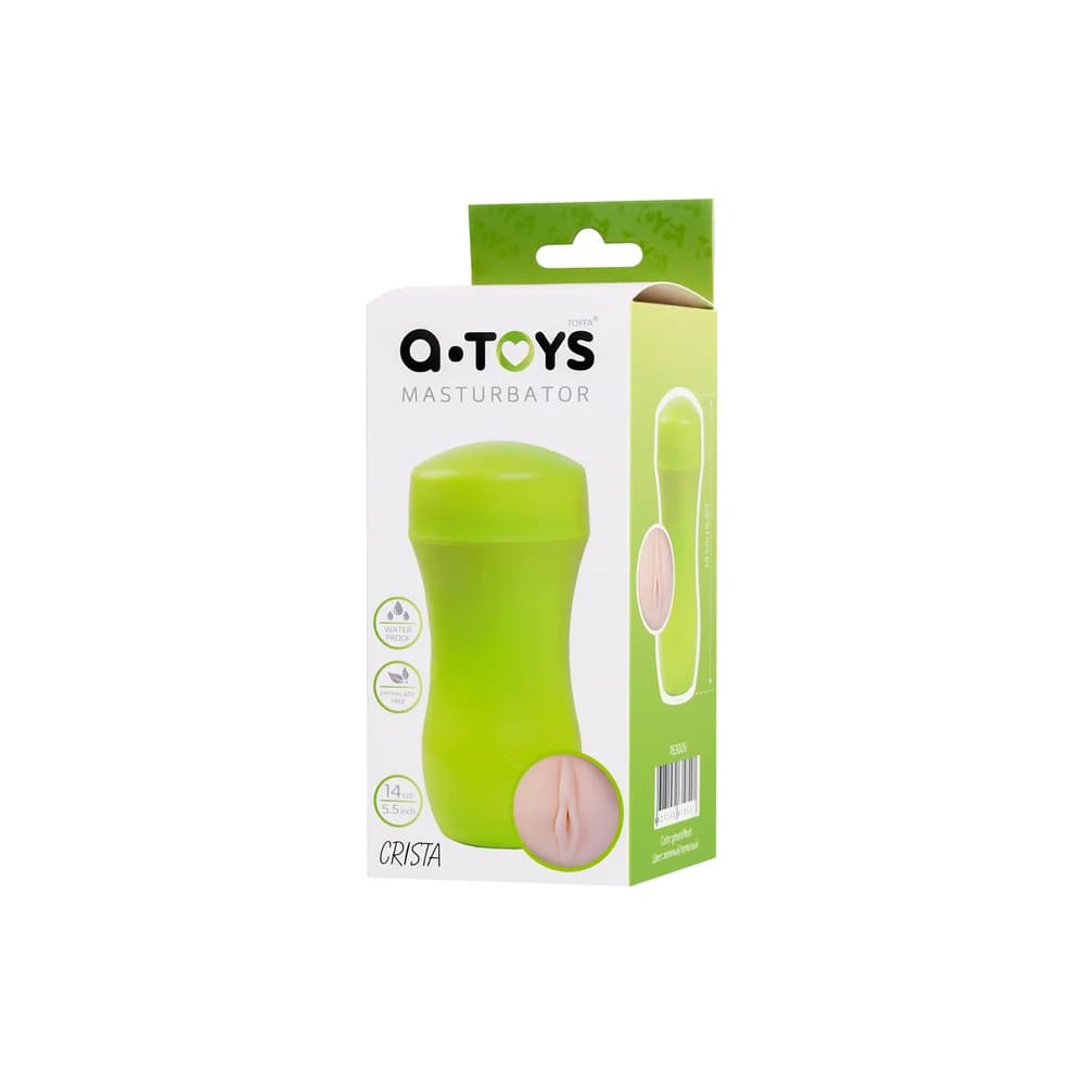 A-Toys by TOYFA Crista Ergonomik Kompakt TPE Mastürbatör Yeşil 14 cm thumbnail 6