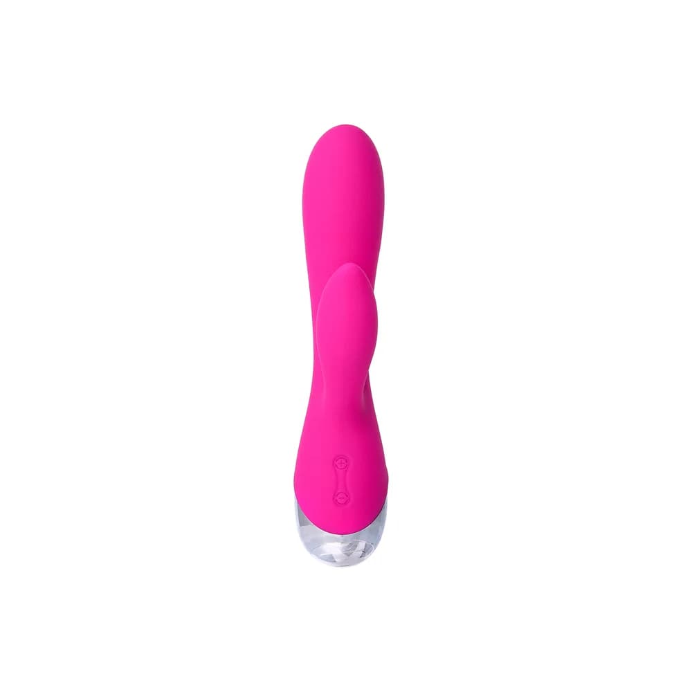 L'Eroina 19 cm Klitoral Stimülatörlü Silikon Vibratör - Pembe thumbnail 2