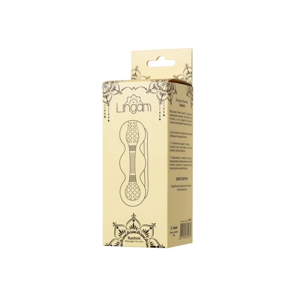 Lingam by TOYFA Rashmi Şeffaf TPE Erkek Mastürbatörü 15,5 cm thumbnail 4