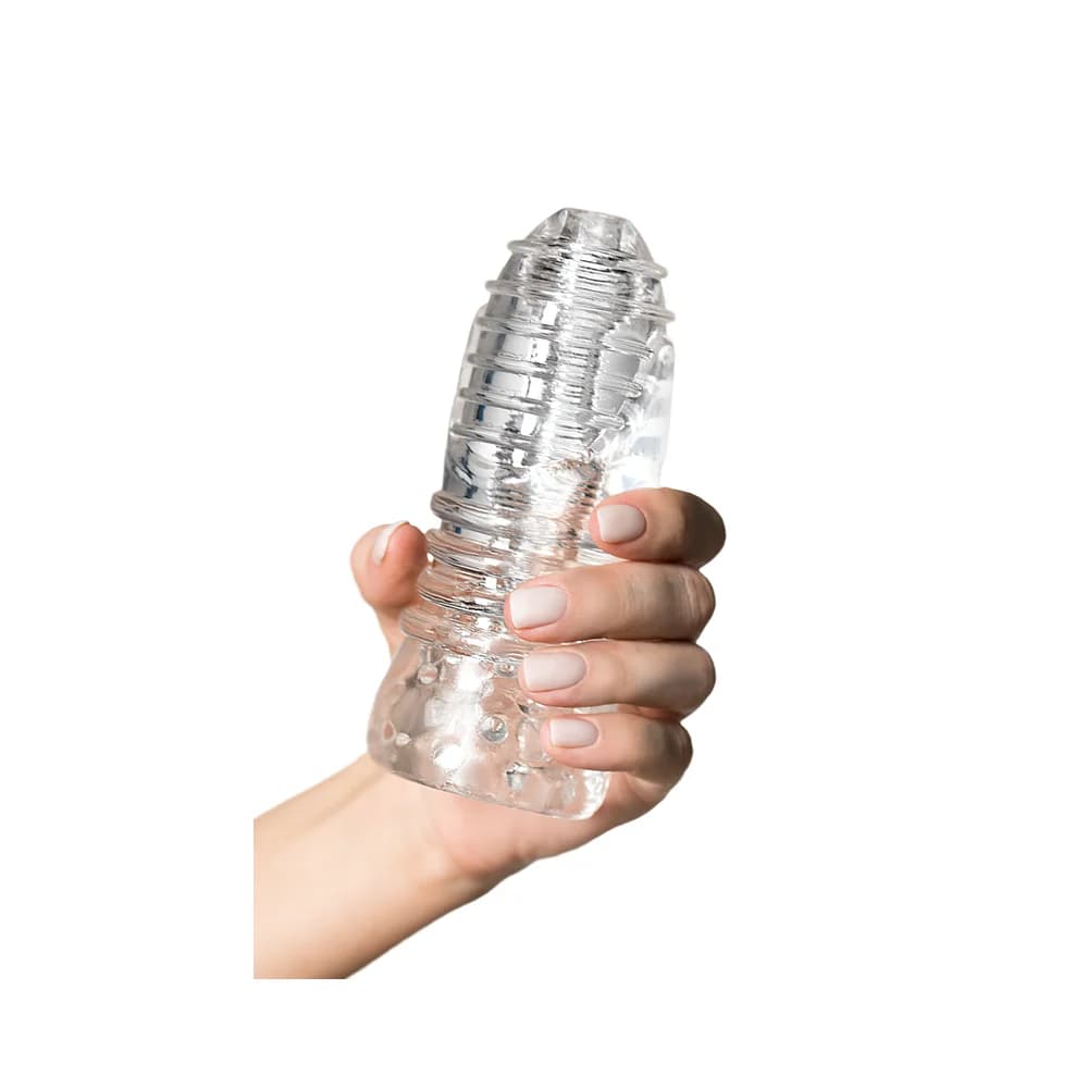 Lingam by TOYFA Savitri Şeffaf TPE Çift Girişli Erkek Mastürbatör 14 cm thumbnail 8