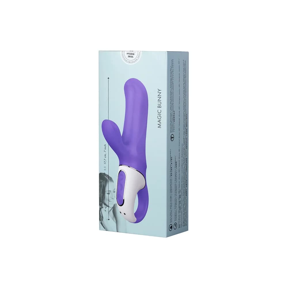 Satisfyer Magic Bunny Çift Motorlu G-Noktası ve Klitoris Uyarıcı Mor Vibratör 17.7 cm thumbnail 18