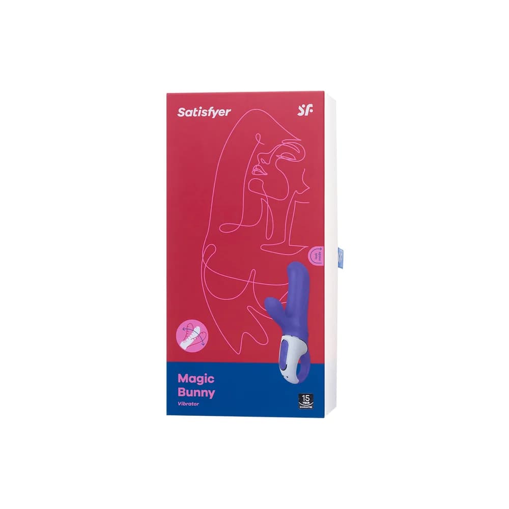 Satisfyer Magic Bunny Çift Motorlu G-Noktası ve Klitoris Uyarıcı Mor Vibratör 17.7 cm thumbnail 8