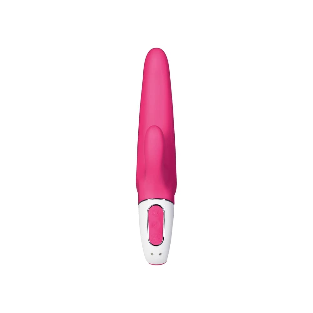 Satisfyer Mr. Rabbit Çift Motorlu G-Noktası ve Klitoris Uyarıcılı Kırmızı Silikon Vibratör 22.1 cm thumbnail 2