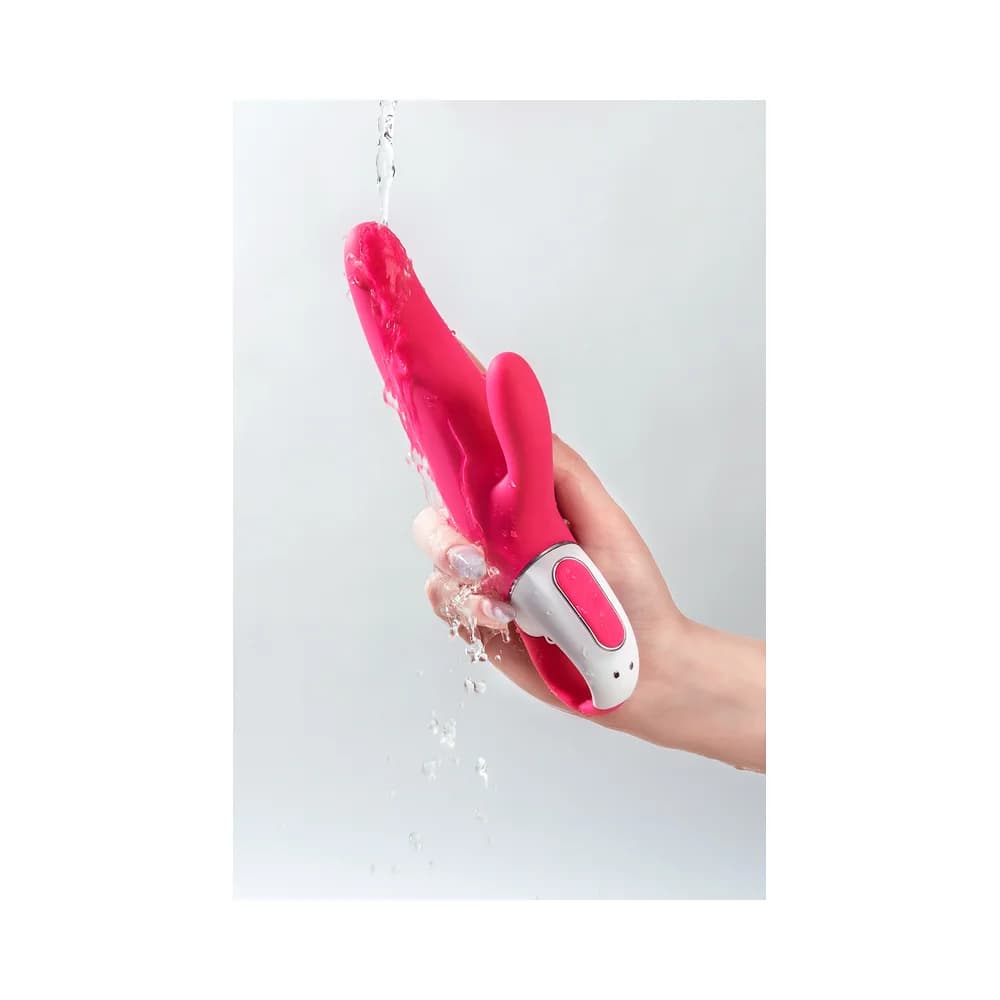 Satisfyer Mr. Rabbit Çift Motorlu G-Noktası ve Klitoris Uyarıcılı Kırmızı Silikon Vibratör 22.1 cm thumbnail 8