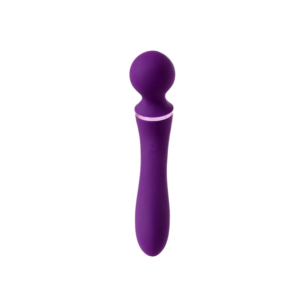 Eromantica Uma Çok Fonksiyonlu Çift Motorlu Silikon Mor Masaj Aleti ve Vibratör 20 cm thumbnail 2