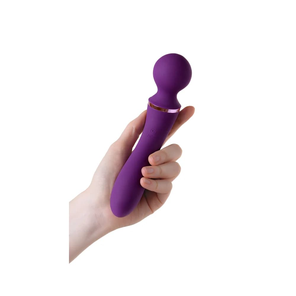 Eromantica Uma Çok Fonksiyonlu Çift Motorlu Silikon Mor Masaj Aleti ve Vibratör 20 cm thumbnail 8