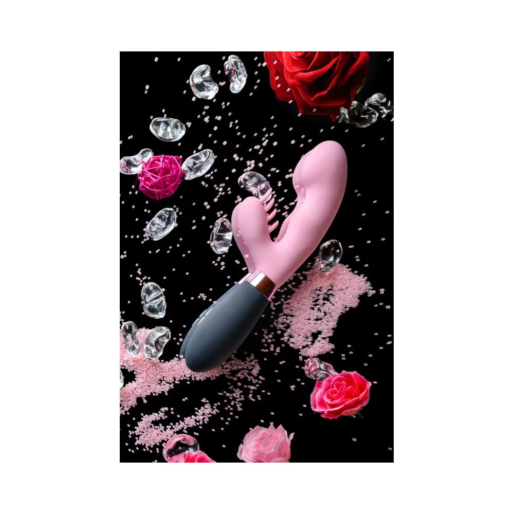 Eromantica Ornella 3'ü 1 Arada Pembe Silikon G Noktası ve Klitoral Uyarıcılı Vibratör 21.5 cm thumbnail 12