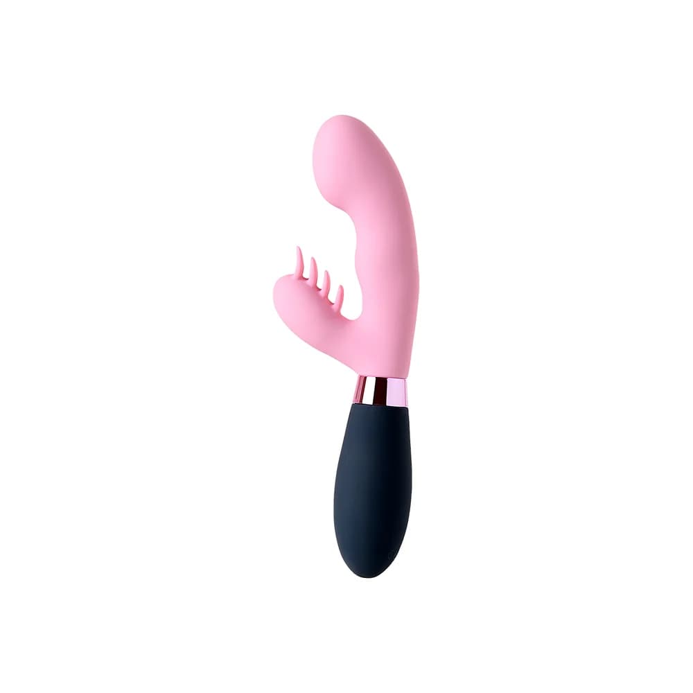 Eromantica Ornella 3'ü 1 Arada Pembe Silikon G Noktası ve Klitoral Uyarıcılı Vibratör 21.5 cm thumbnail 4