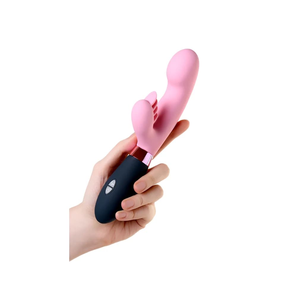 Eromantica Ornella 3'ü 1 Arada Pembe Silikon G Noktası ve Klitoral Uyarıcılı Vibratör 21.5 cm thumbnail 6