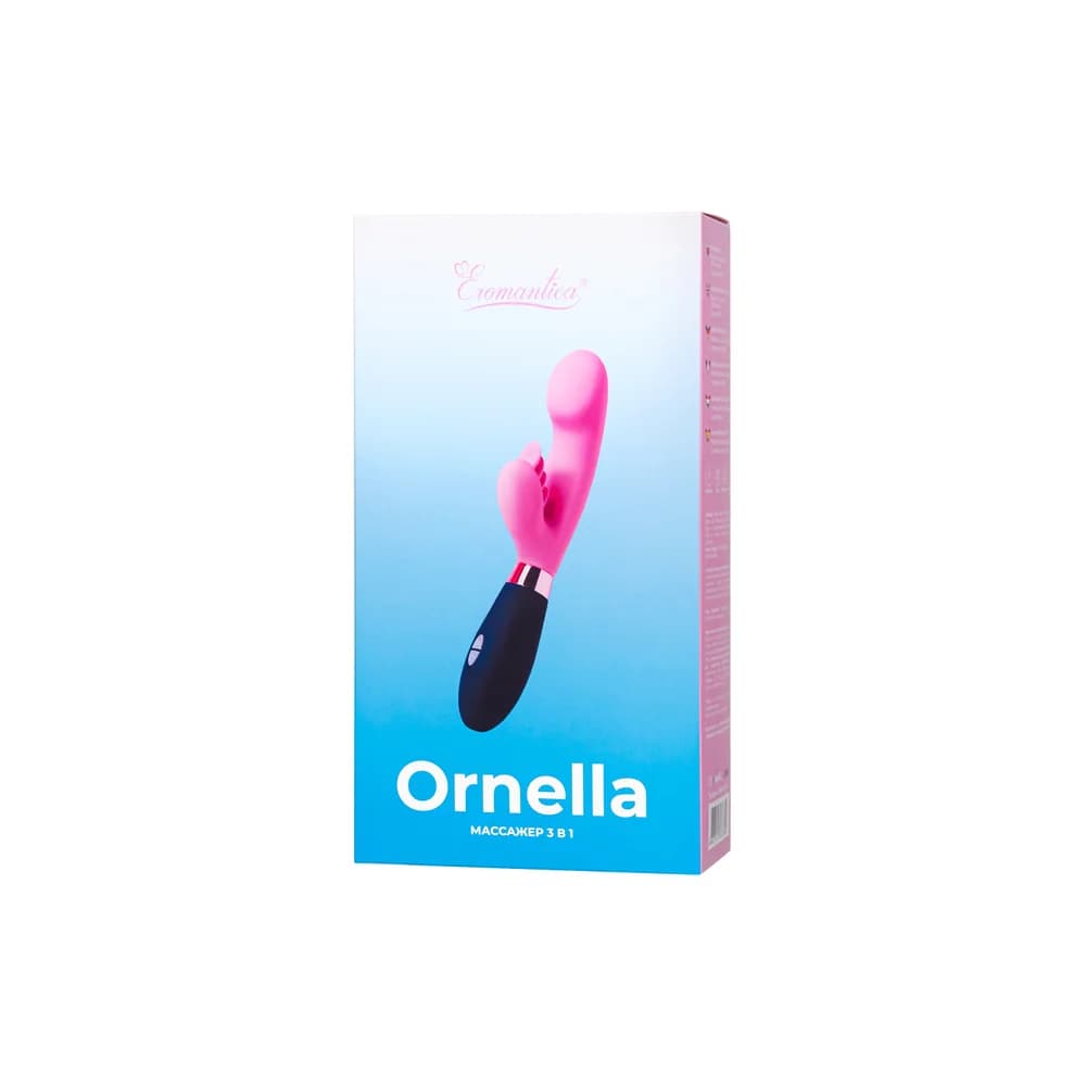 Eromantica Ornella 3'ü 1 Arada Pembe Silikon G Noktası ve Klitoral Uyarıcılı Vibratör 21.5 cm thumbnail 9