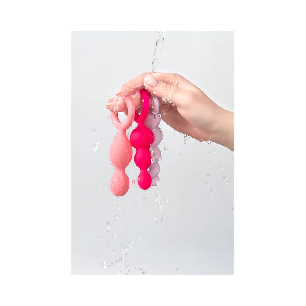 Satisfyer Booty Call 3'lü Silikon Anal Plug Seti Çeşitli Renk thumbnail 8