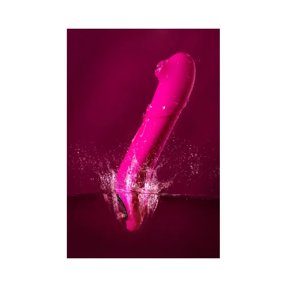 Jos Oscar 2'si 1 Arada Vakum Dalgası ve Titreşimli G-Noktası Klitoral Vibratör Pembe 20.5 cm thumbnail 9