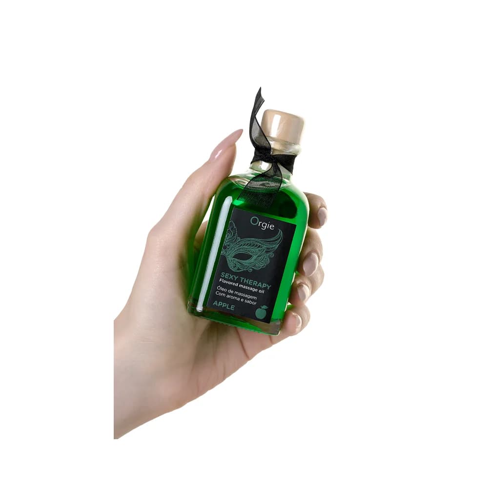 Orgie Sexy Therapy Apple Elma Aromalı Güçlendirici Masaj Yağı 100 ml thumbnail 5