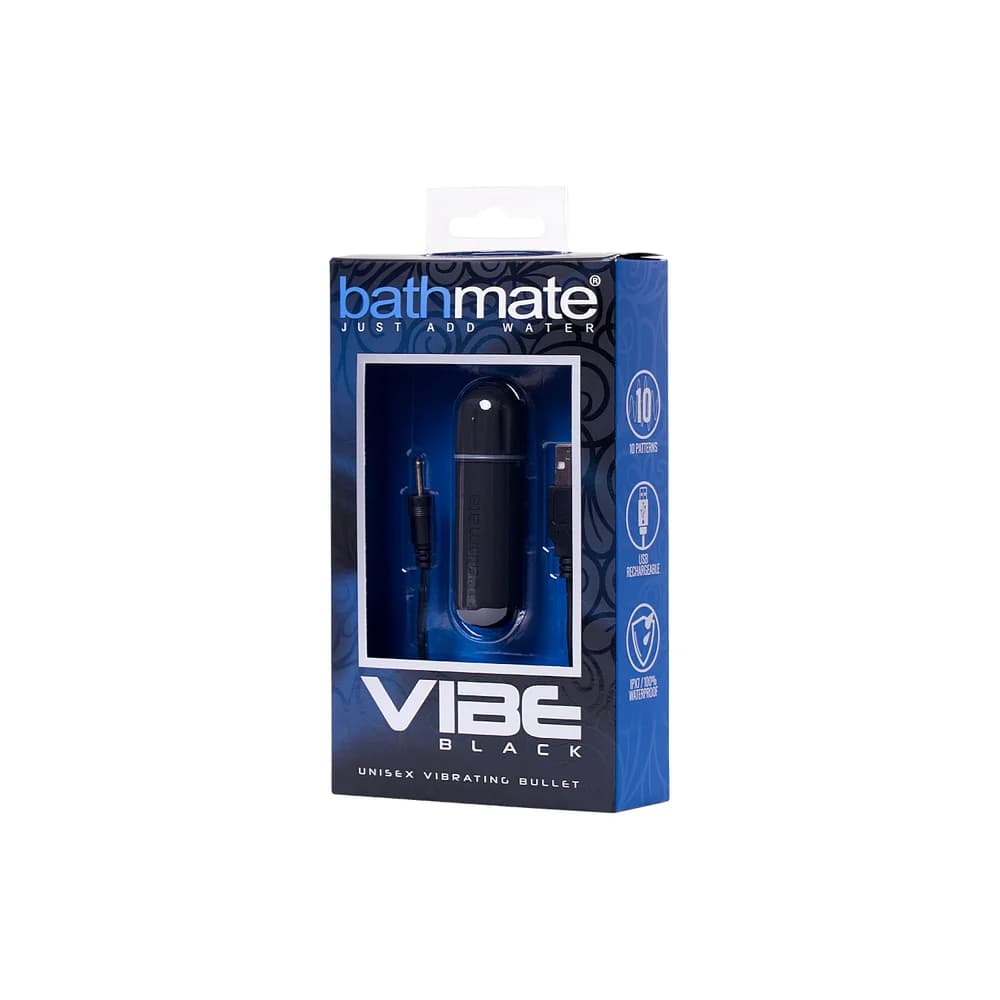 Bathmate Vibe Bullet Şarj Edilebilir Su Geçirmez Siyah Mini Vibratör thumbnail 5
