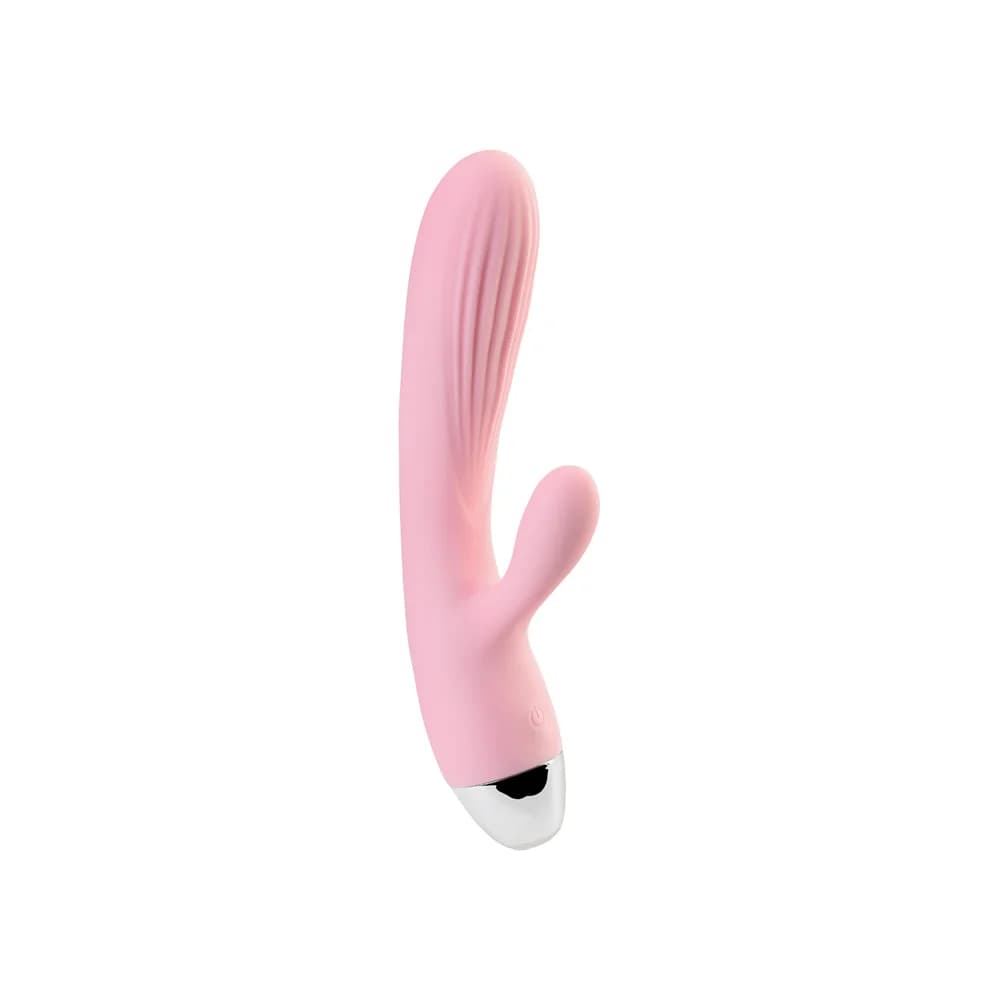 Jos Milly 40°C Isıtmalı ve Titreşimli Silikon Klitoral Uyarıcılı Pembe Vibratör 20 cm thumbnail 3