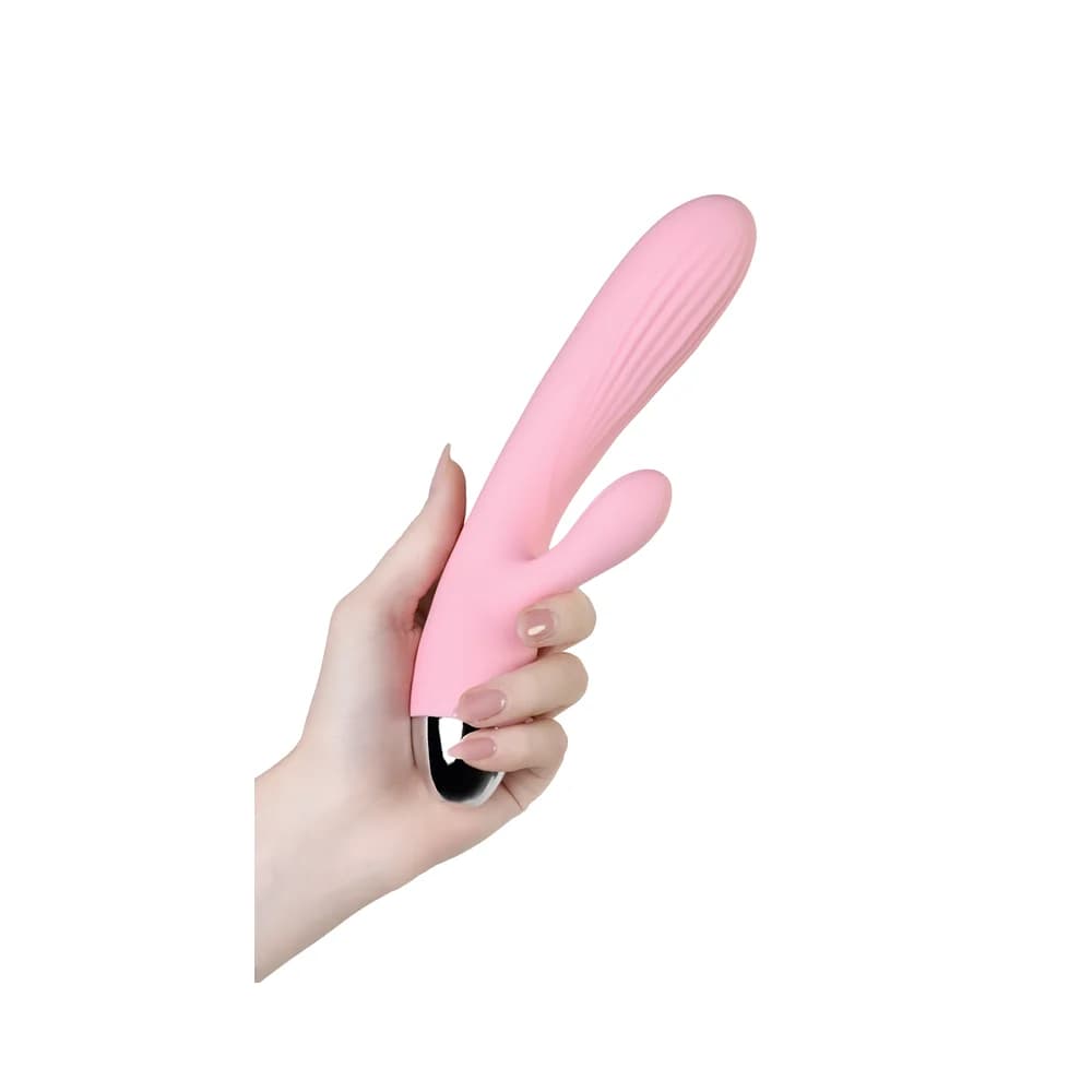 Jos Milly 40°C Isıtmalı ve Titreşimli Silikon Klitoral Uyarıcılı Pembe Vibratör 20 cm thumbnail 8