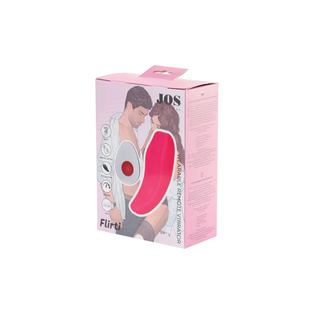 Jos Flirty Uzaktan Kumandalı Giyilebilir Klitoral Vibratör Pembe 9.3 cm thumbnail 17