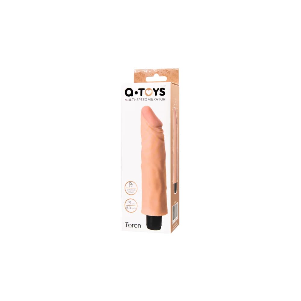 A-Toys by TOYFA Toron 21 cm Realistik Vibratör Ten Renkli TPE thumbnail 7