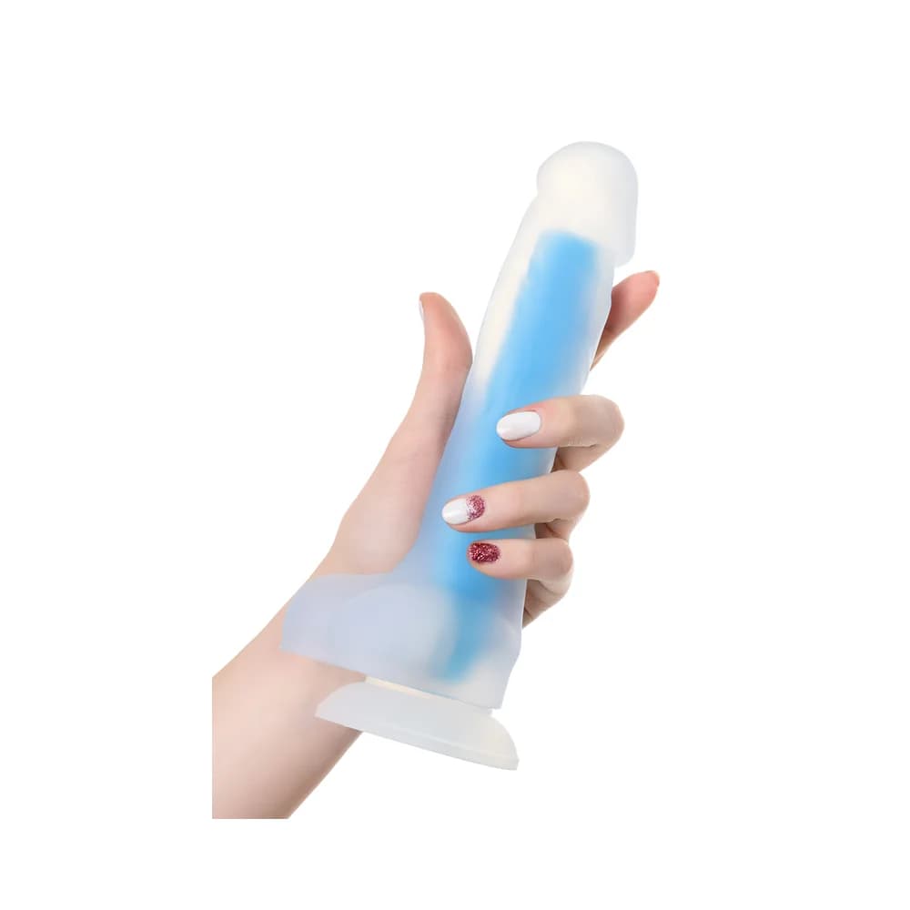 Beyond by Toyfa Bruce Glow 22 cm Gece Parlayan Yumuşak Silikon Dildo thumbnail 5