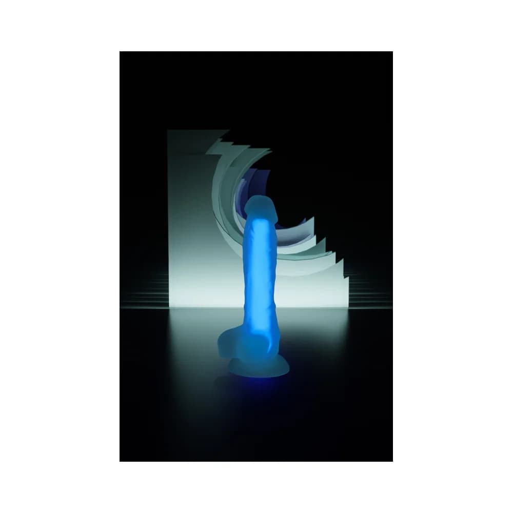 Beyond by Toyfa Steve Glow Gece Parlayan Şeffaf Silikon Gerçekçi Dildo 20 cm thumbnail 11