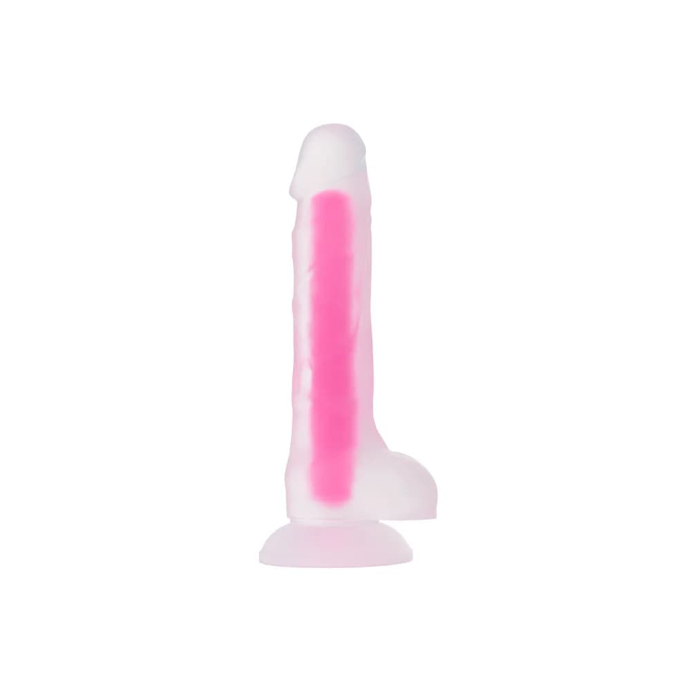 Beyond by Toyfa Tony Glow Gece Parlayan Silikon Şeffaf Gerçekçi Dildo 20 cm thumbnail 3