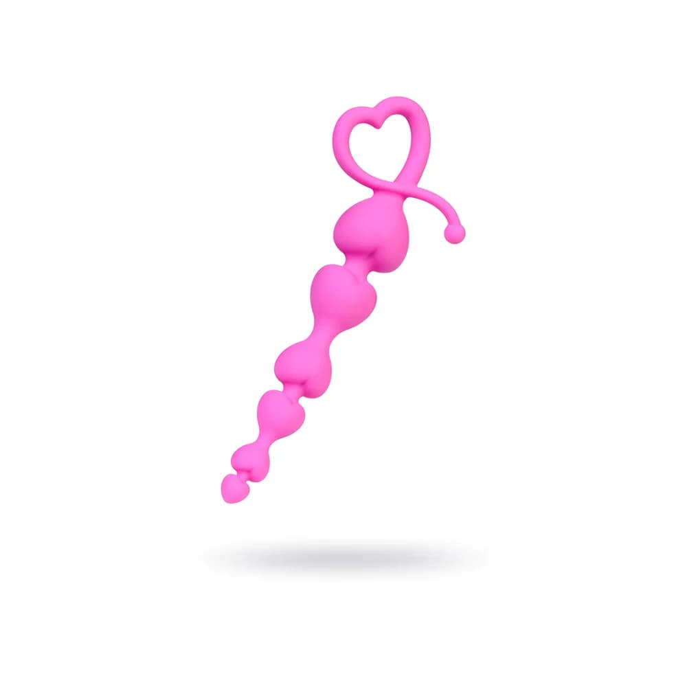 ToDo by Toyfa Sweety Kademe Artan Kalp Tasarımlı Silikon Pembe Anal Zinciri 18.5 cm