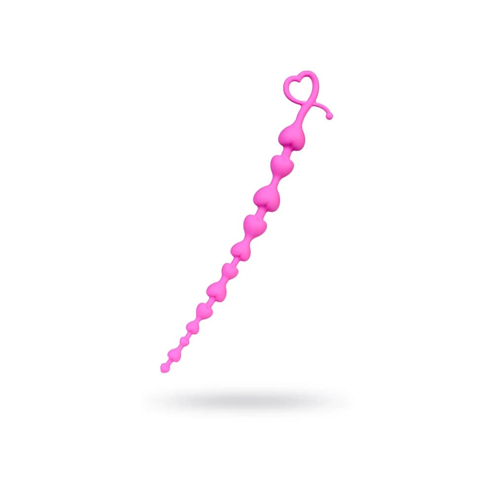 ToDo by Toyfa Long Sweety Kalp Tasarımlı Esnek Silikon Pembe Anal Zinciri 34 cm