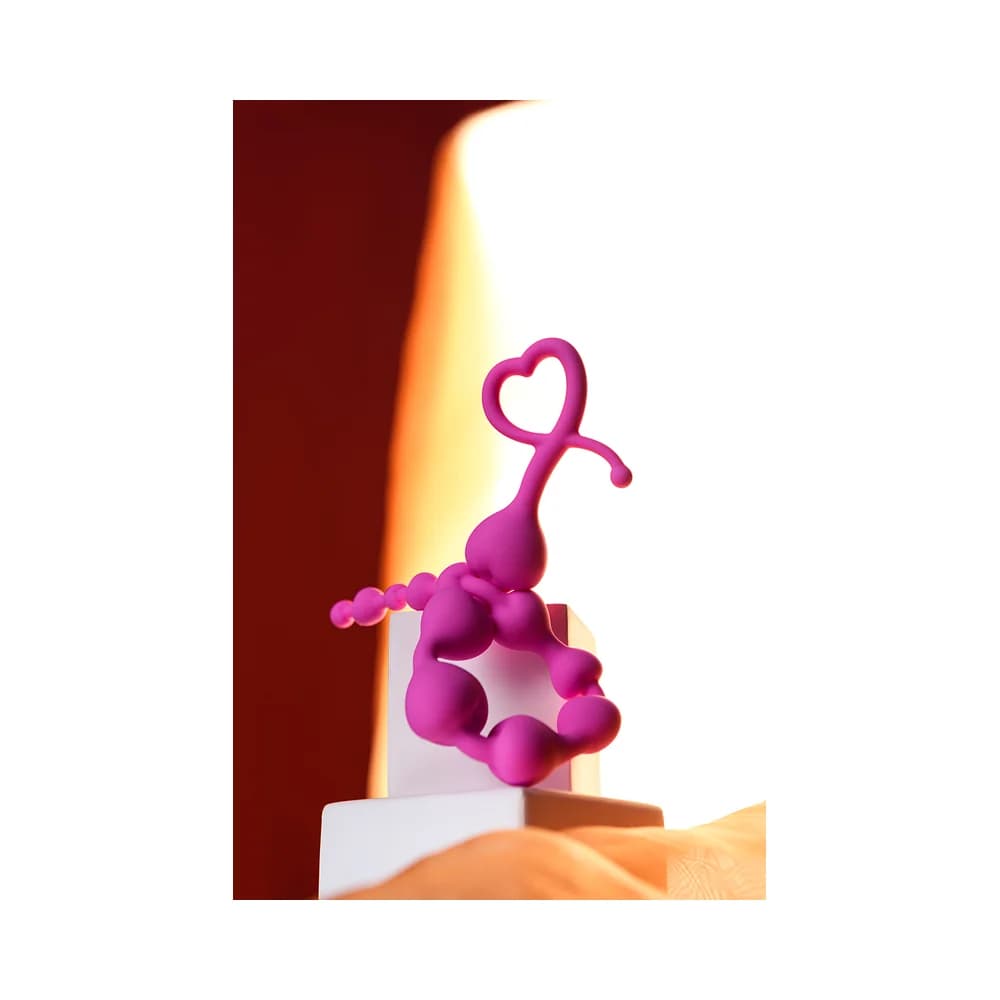 ToDo by Toyfa Long Sweety Kalp Tasarımlı Esnek Silikon Pembe Anal Zinciri 34 cm thumbnail 6