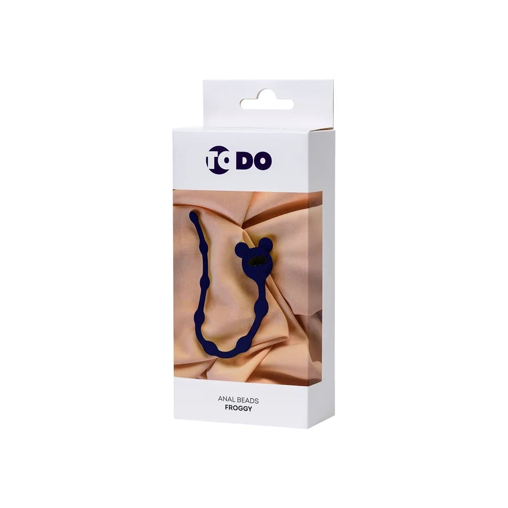 ToDo by Toyfa Froggy Esnek Silikon Mavi Anal Zincir 27.4 cm thumbnail 4
