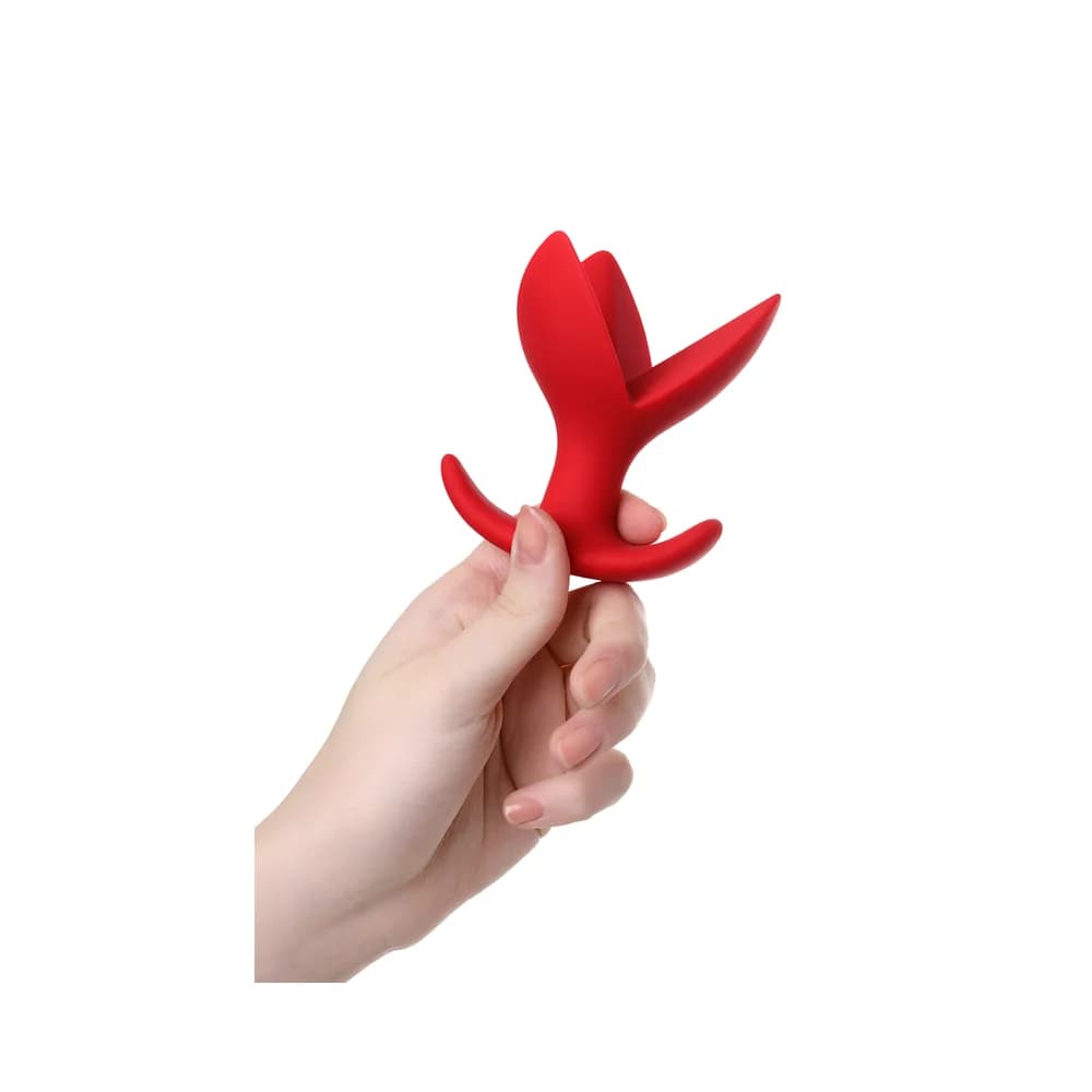 ToDo by Toyfa Flower Silikon Genişleyen Anal Kılıf - Kırmızı, 9 cm thumbnail 5