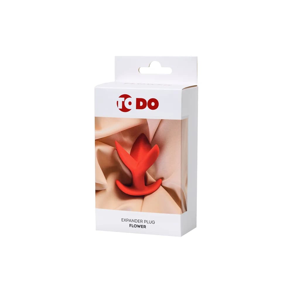 ToDo by Toyfa Flower Silikon Genişleyen Anal Kılıf - Kırmızı, 9 cm thumbnail 6