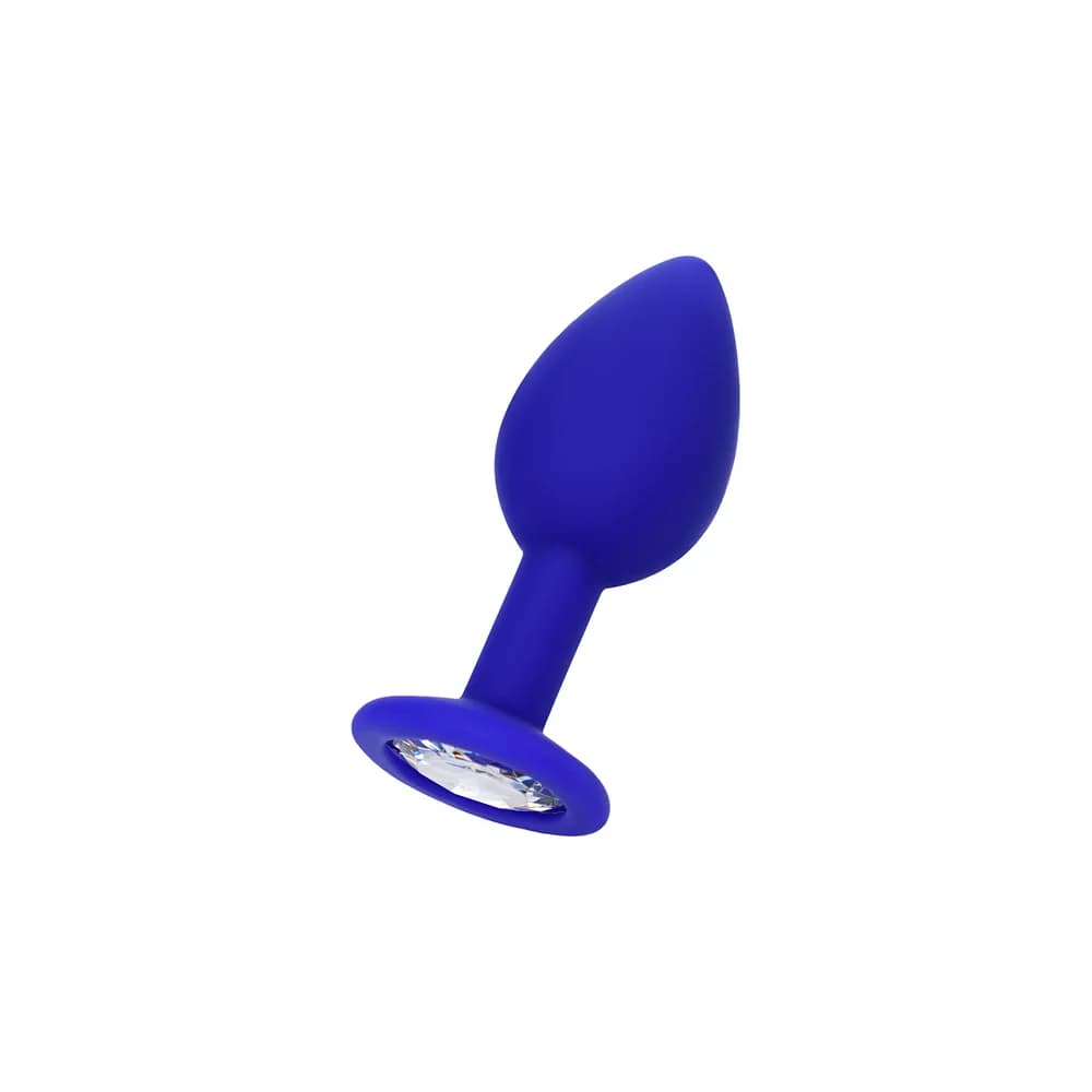 ToDo by Toyfa Brilliant Kristal Taşlı Silikon Anal Plug - Mavi, 7 cm thumbnail 4