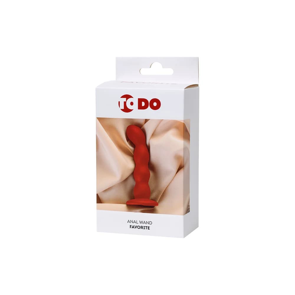 ToDo by Toyfa Favorite Kırmızı Silikon 13 cm Anal Plug thumbnail 6