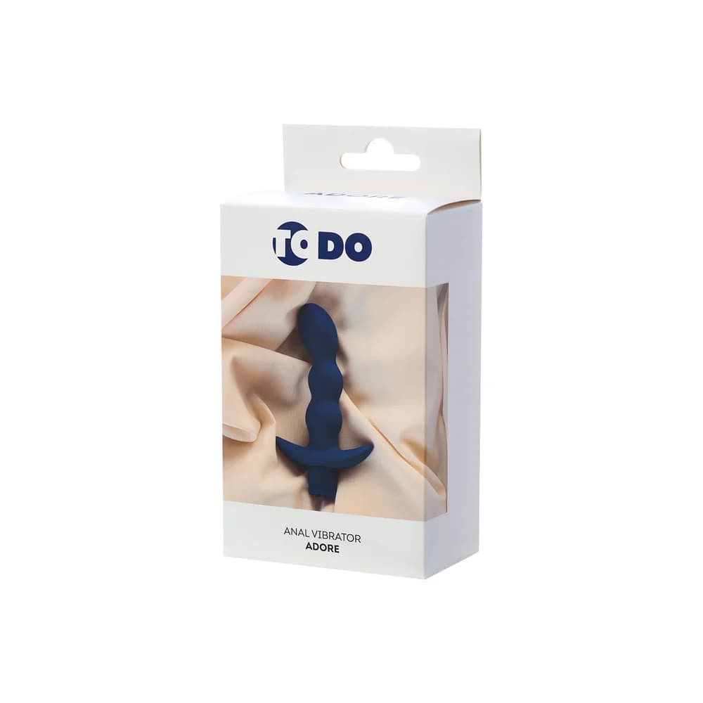 ToDo by Toyfa Adore Titreşimli Silikon Anal Plug Mavi 15 cm thumbnail 6