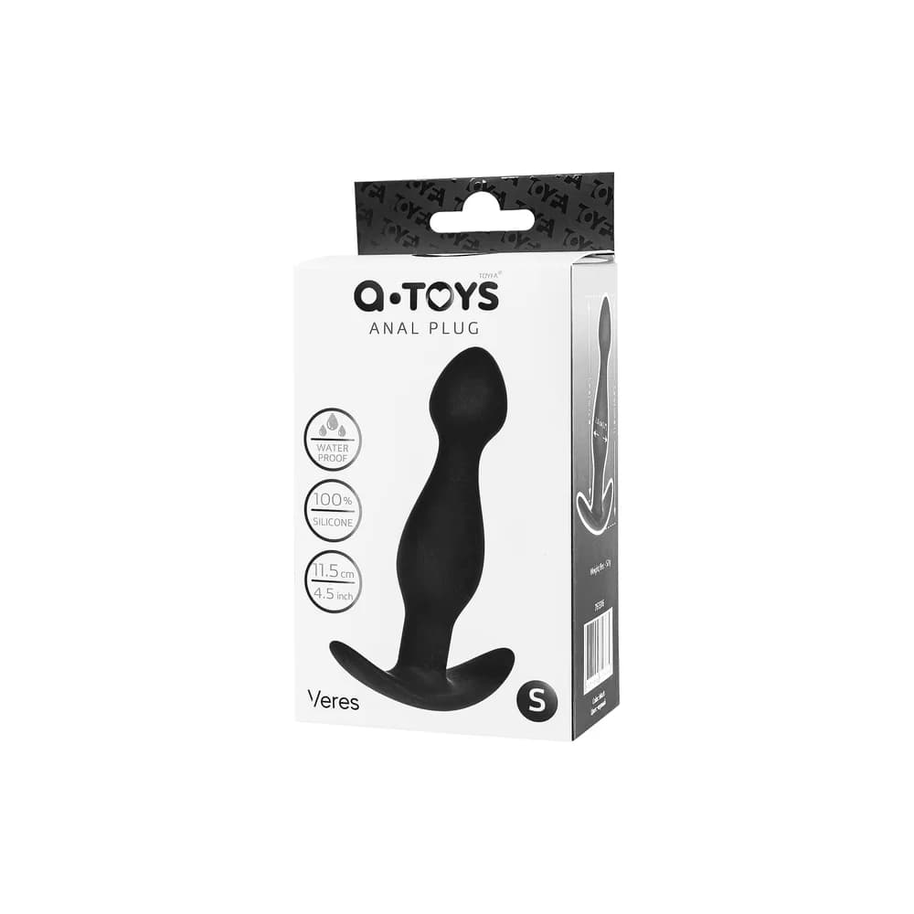 A-Toys by TOYFA S Beden Siyah Silikon Anal Plug 11.5 cm thumbnail 6