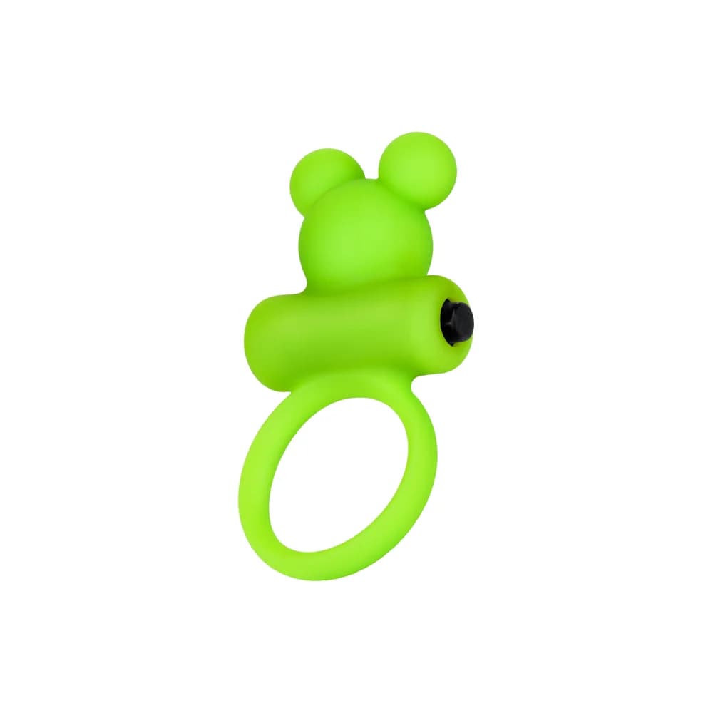 A-Toys by TOYFA Chio Titreşimli Silikon Penis Halkası Yeşil 8.1 cm thumbnail 3