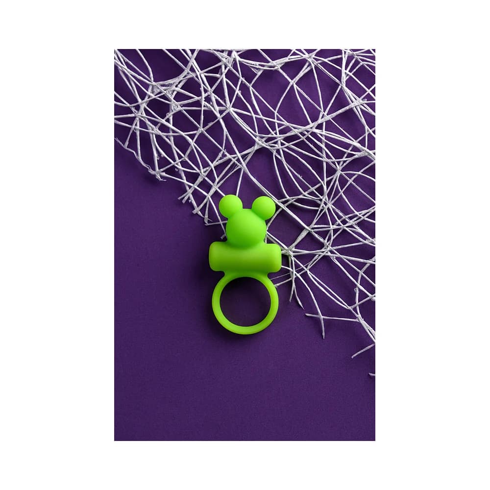 A-Toys by TOYFA Chio Titreşimli Silikon Penis Halkası Yeşil 8.1 cm thumbnail 8