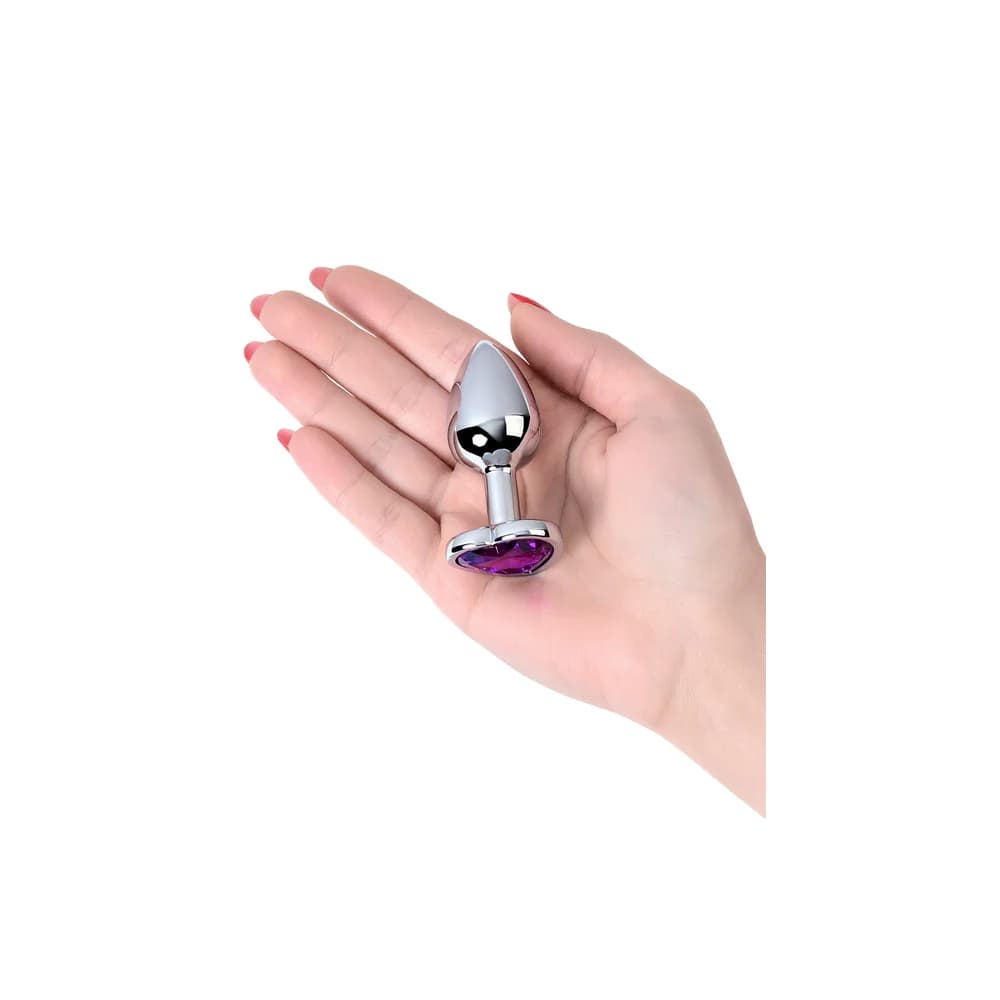 Metal by TOYFA Mor Kristalli Gümüş Metal Anal Plug 7 cm thumbnail 6