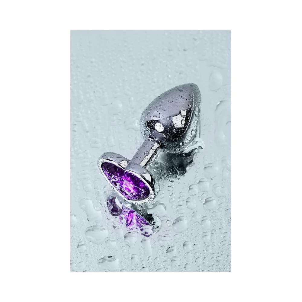 Metal by TOYFA Mor Kristalli Gümüş Metal Anal Plug 7 cm thumbnail 10