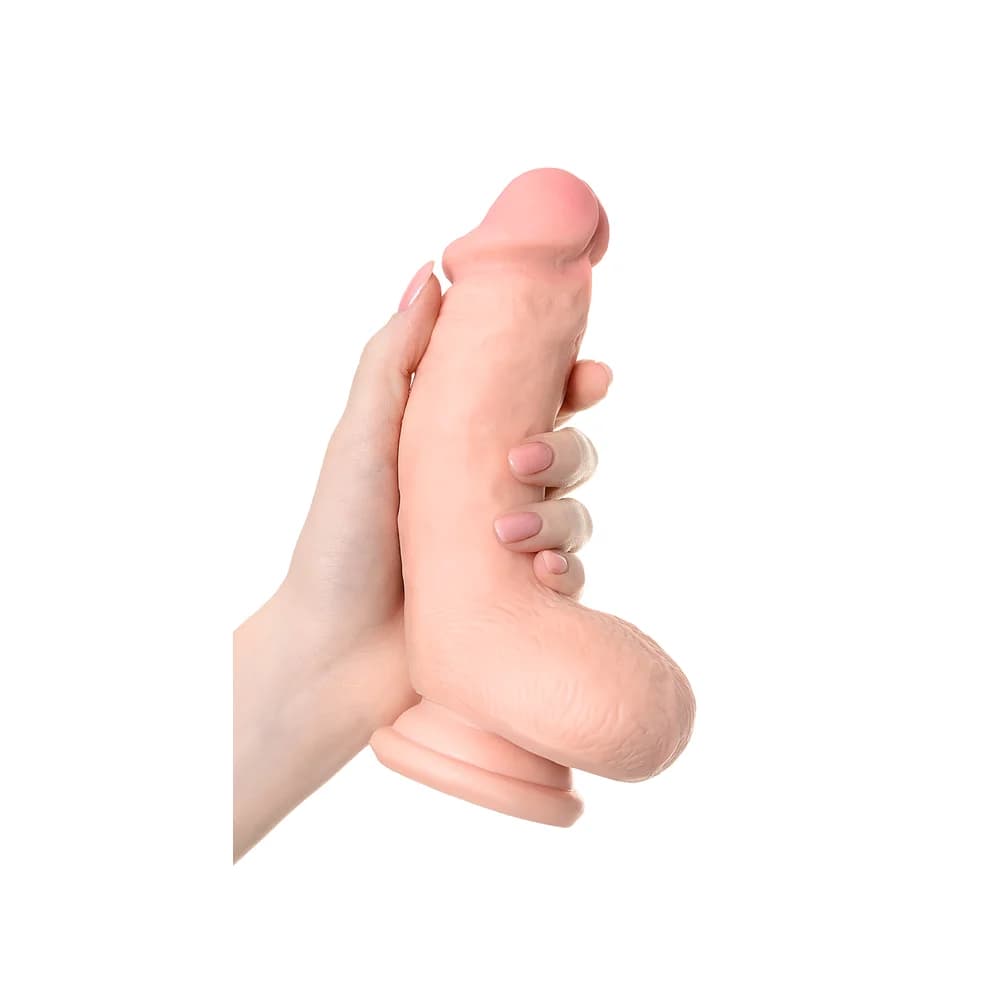 RealStick Elite Oliver Vantuzlu Şeffaf Gerçekçi TPR Dildo 18.5 cm thumbnail 7