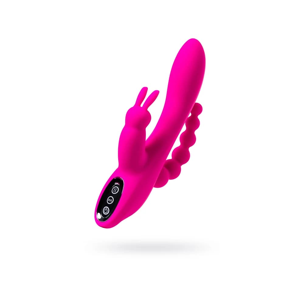 Jos Spanky Üçlü Etkili Silikon Pembe Vibratör 21 cm