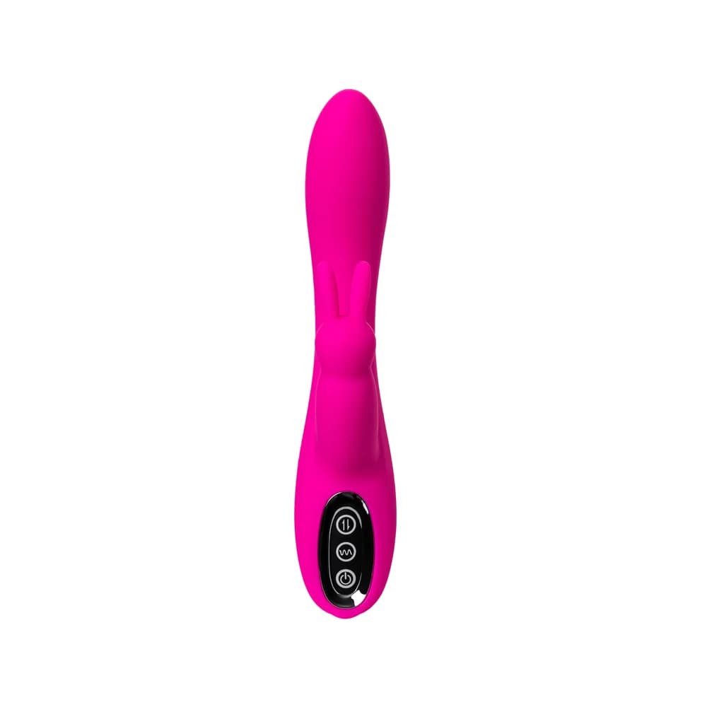 Jos Spanky Üçlü Etkili Silikon Pembe Vibratör 21 cm thumbnail 2