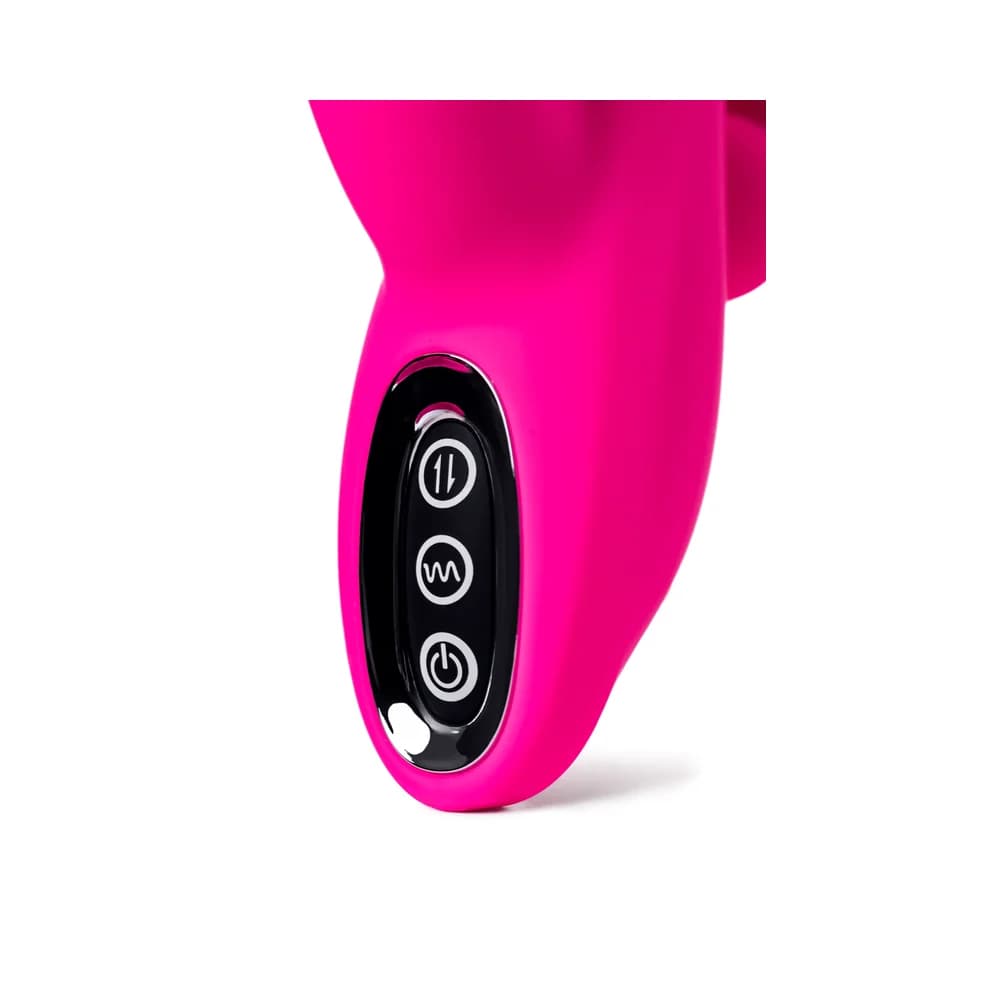 Jos Spanky Üçlü Etkili Silikon Pembe Vibratör 21 cm thumbnail 14