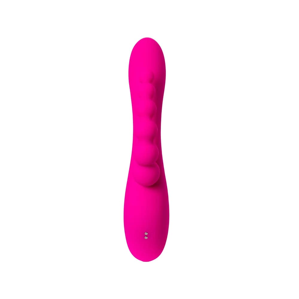 Jos Spanky Üçlü Etkili Silikon Pembe Vibratör 21 cm thumbnail 4
