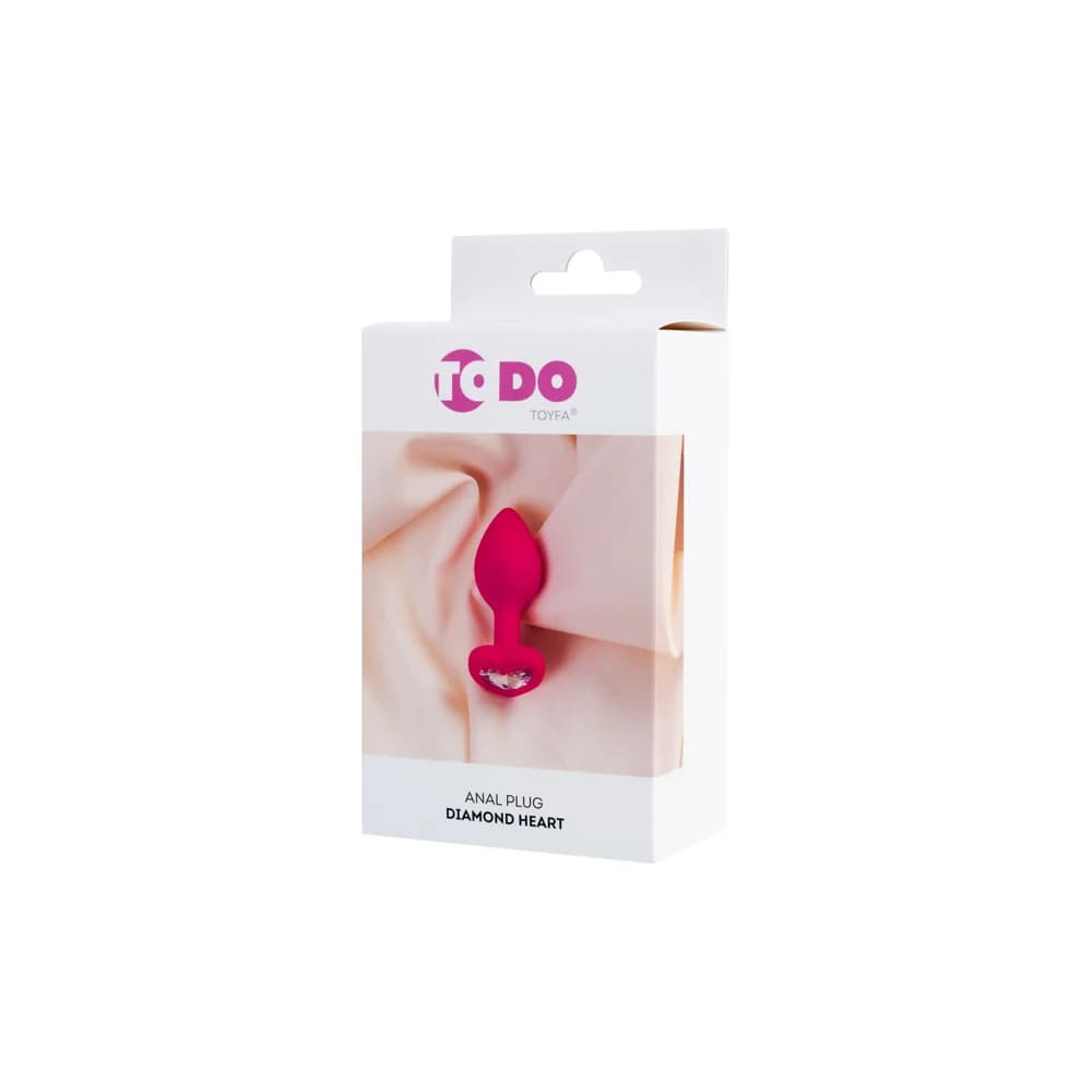 ToDo by Toyfa Diamond Heart Silikon Kalpli Anal Plug - Pembe 7 cm thumbnail 8