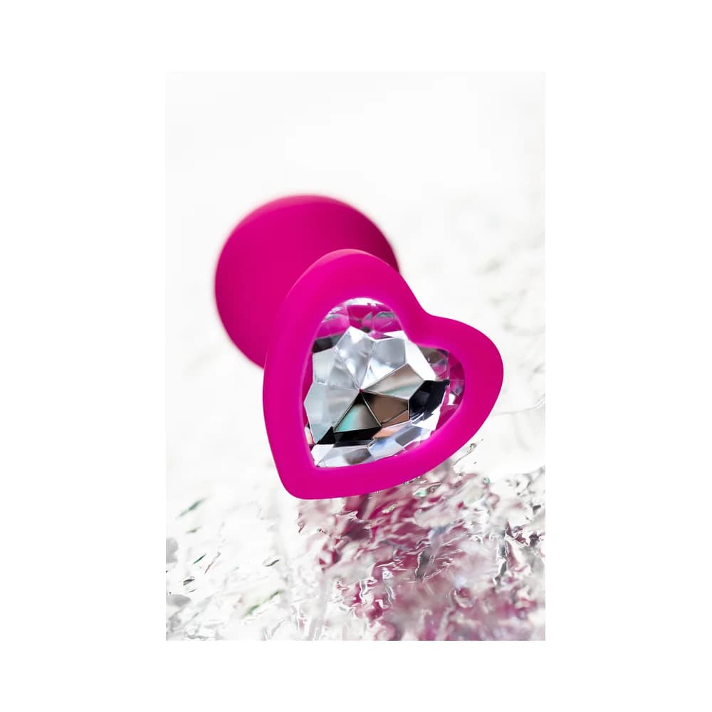 ToDo by Toyfa Diamond Heart Silikon Kalpli Anal Plug - Pembe 7 cm thumbnail 10