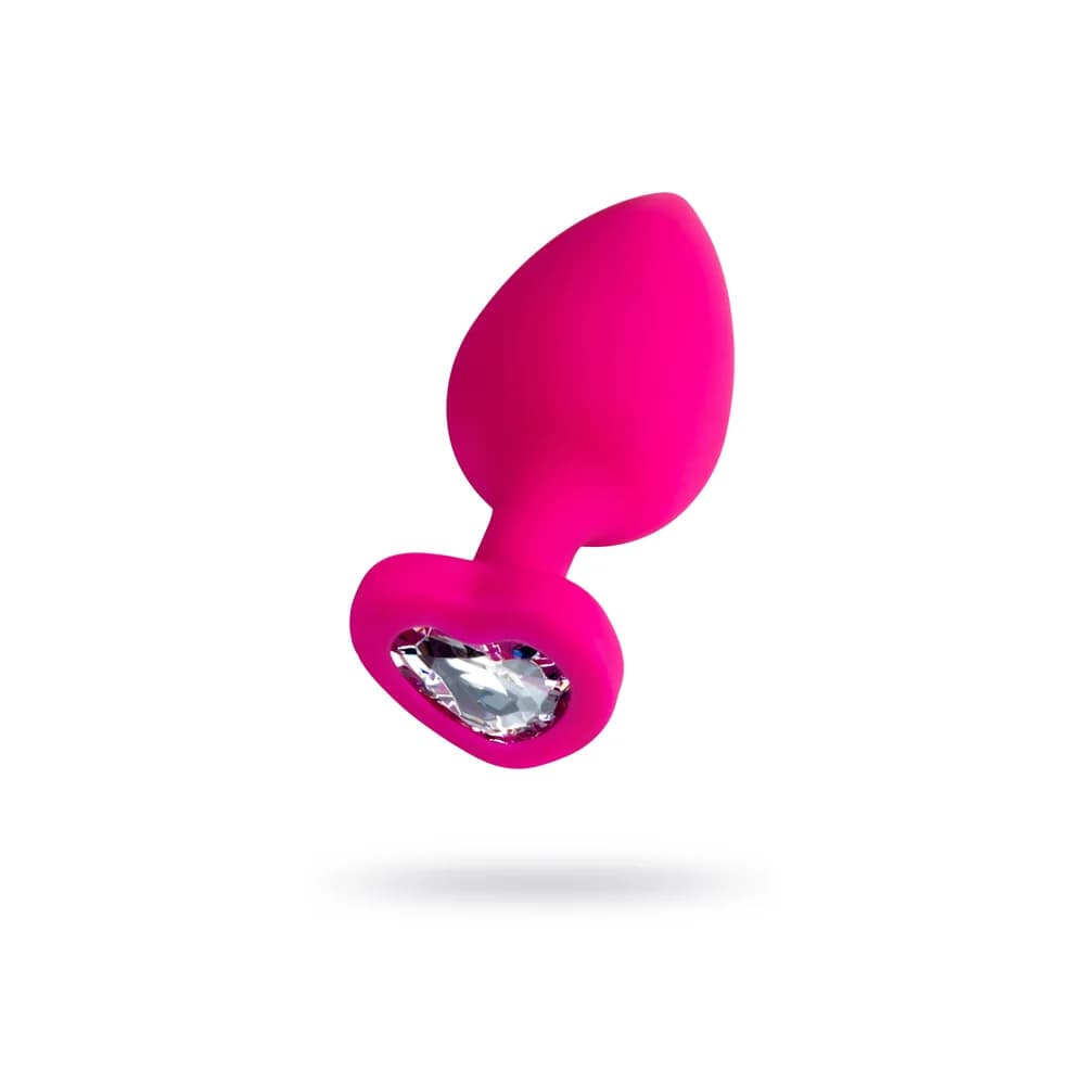 ToDo by Toyfa Diamond Heart Silikon Kalpli Anal Plug - Pembe 9,5 cm