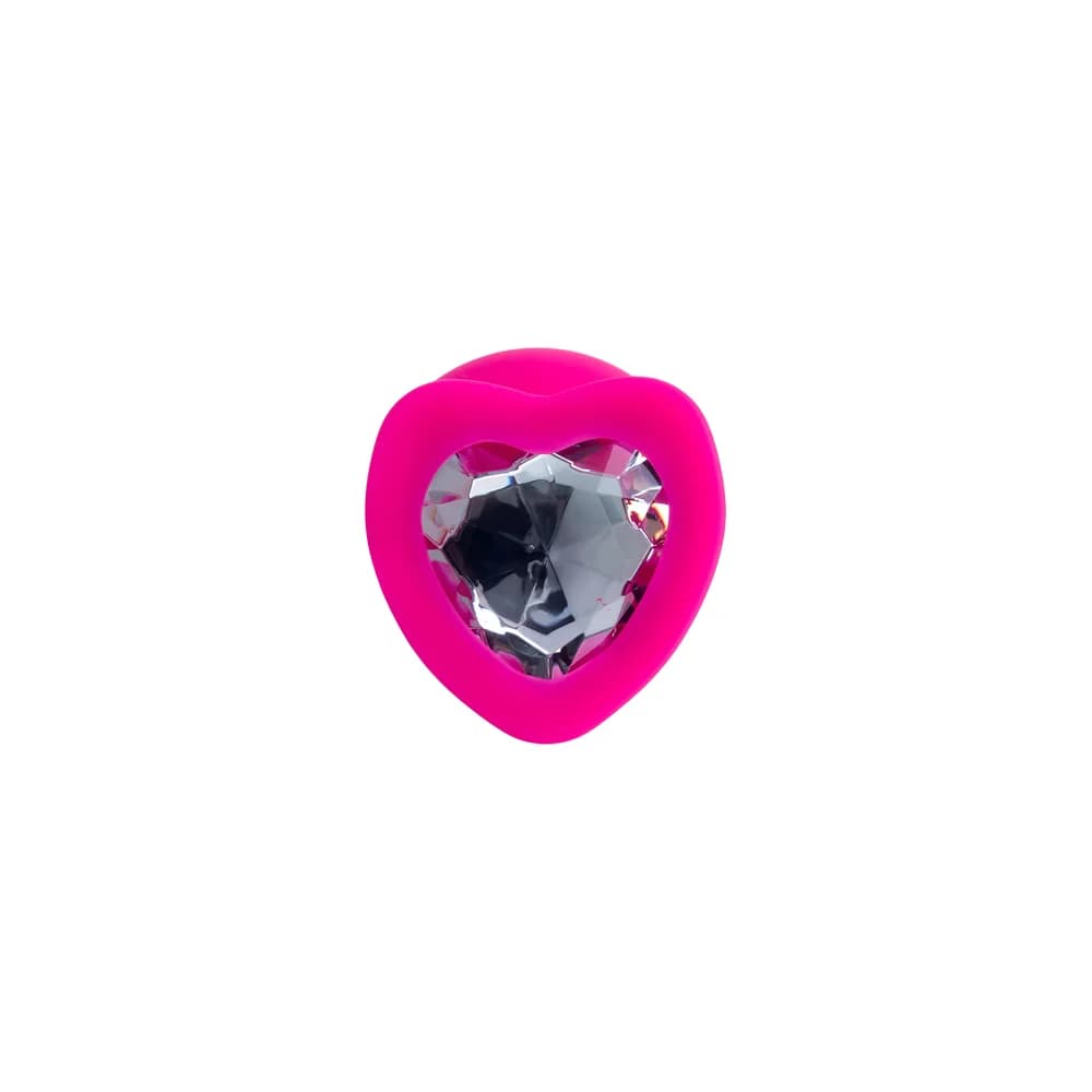 ToDo by Toyfa Diamond Heart Silikon Kalpli Anal Plug - Pembe 9,5 cm thumbnail 3
