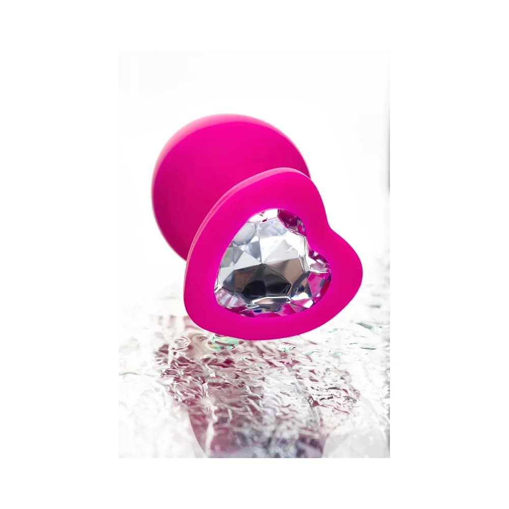 ToDo by Toyfa Diamond Heart Silikon Kalpli Anal Plug - Pembe 9,5 cm thumbnail 9