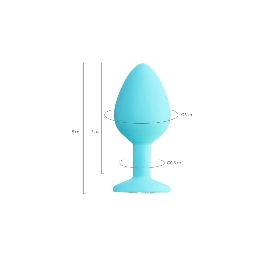 ToDo by Toyfa Brilliant Silikon Anal Plug - Mavi, 8 cm thumbnail 8